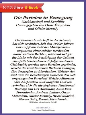 cover image of Die Parteien in Bewegung